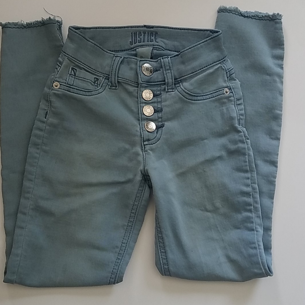Justice slim mid rise legging jeans